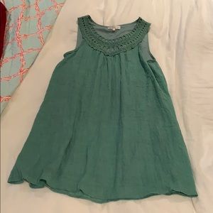 Teal Linen Dress